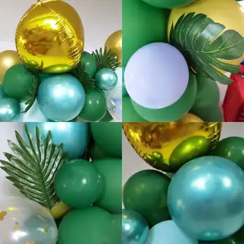 167PCS Green Baloni, Vainags Arch Rožu Zelta Konfeti Ballon Kāzas, Dzimšanas dienas Baloon Dzimšanas dienas svinības Dekors Bērniem, Baby Duša