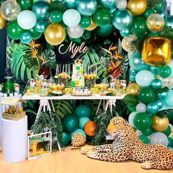 167PCS Green Baloni, Vainags Arch Rožu Zelta Konfeti Ballon Kāzas, Dzimšanas dienas Baloon Dzimšanas dienas svinības Dekors Bērniem, Baby Duša