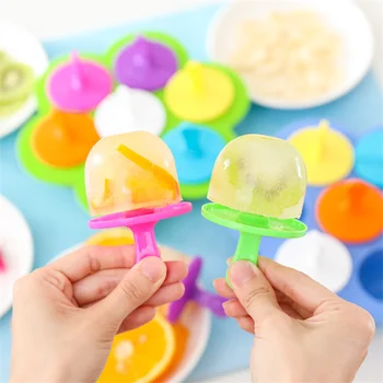 Jauns Silikona Mini Ledus Nop Pelējuma saldējuma Bumbu Lolly Maker Popsicle Veidnes Bērnu DIY Pārtikas Augļi Krata, saldējums, Saldēti Pelējuma