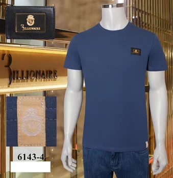 Ir 2021. t-krekli vīriešu Miljardieris vīriešu t krekli ar Īsām piedurknēm kokvilnas apģērbs apaļu kakla t krekls vīriešiem Bezmaksas piegāde izmērs M~XXL