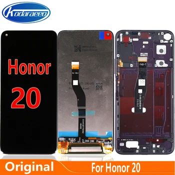 Sākotnējais Ekrāns Huawei Honor 20 LCD Displejs, Touch Screen Digitizer Nomaiņa YAL-L21 YAL-AL00 YAL-TL00 LCD Displeja Stikls