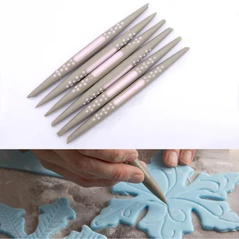 6 gab./komplekts Silikona Pomādes Kūka Dekorēšanas Ziedu Modelēšana Pildspalvu Sugarcraft Ziedu Modelēšanas Instrumenti