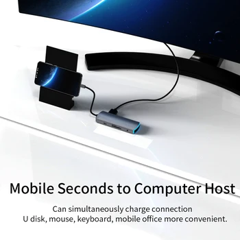 HOCO USB HUB C HUB HDMI Adapteris, 12 in 1 USB C USB 3.0 Dock for MacBook Pro 100W PD Doks USB-C C Tipa 3.1 USB Sadalītājs C HUB