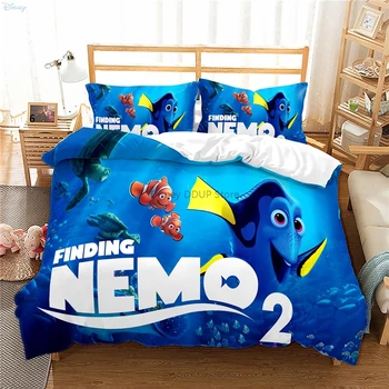 Meklējot Nemo 3d Gultas Komplekts Dory Marlin Karikatūra Raksturs Sega ietver Spilvendrāna Dvīņu Pilna Karaliene, Karalis Zēni Meitenes Bērniem Dāvanas