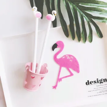 1gb Flamingo Pildspalvu Cute Karikatūra Lodīšu Pildspalvu Mazulis Students Skolas Kancelejas preces tintes pildspalvu Skolai Biroja Piegādātājiem Dropshipping