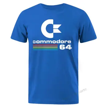 Vīriešu T-Krekli Vasaras Commodore 64 Drukāt Top T Krekls C64 Sid Amiga Retro Atdzist Dizaina T-Krekls Camisas Hombre Top Tee Vīriešu Apģērbs