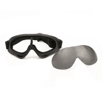 1Pc Āra Acu Aizsardzības Ērti Airsoft Drošības Taktiskās Acu Aizsardzība Metāla Sieta Goggle Brillēm
