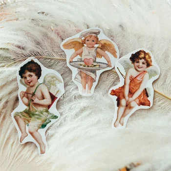 28pcs/vintage soma, maz eņģelis, uzlīmes DIY scrapbooking albumu vēstnesis projekts junk laimīgs plānotājs apdare uzlīmes
