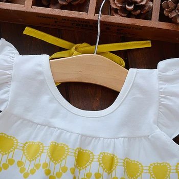 Sodawn Jaunas Meitenes Uzstādīt 2020. Gada Vasaras Peld Piedurknēm Drukāts Mīlestība Top + tīrtoņa Krāsas Bikses 2gab Bērniem Toddler Apģērbi