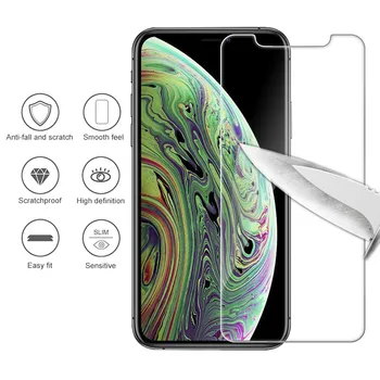 9H Ekrāna Aizsargs, Stikla iPhone 11 Pro MAX 2019 XR XS MAX X S R 7 8 6 S 6S Plus 5 5S 5C SE 7Plus Rūdīts aizsargstikls