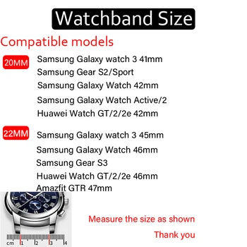 20mm 22mm siksna Huawei wtach GT 2 2e pro Samsung Rīku S3 Sporta Silikona aproce grupa Galaxy skatīties 3 45mm 46mm 42mm Aktīvo 2