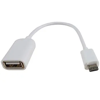 USB datu kabeļi OTG MICRO USB datu līnijas tālruņa līnijas usb OTG adaptera kabeli (Balts)