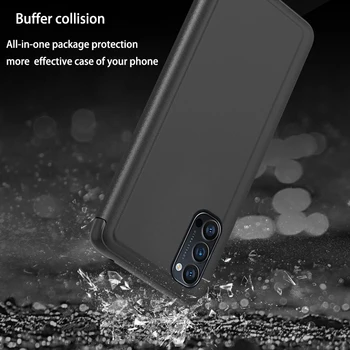 Smart Mirror Flip Case For Samsung Galaxy Note 20 10 9 8 S20 S10 S8 S9 Plus S7 A10 A30 A50 A70 A80 A90 A51 A71 A5 A7 Līdz 2017. Vāciņu