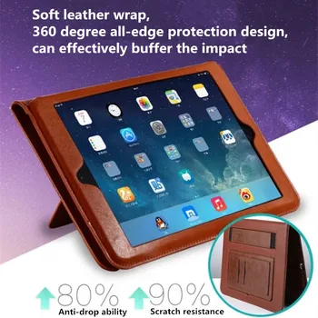 Sākotnējā Āda Flip Tablet Case For Apple iPad 2 Smart Cover, 7.9 collu Coque ipad Mini2 Gadījumā, Silikona Triecienizturīgs Apvalks