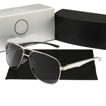 81046 Saulesbrilles Vīriešiem Polarizatoru Classic Sakausējuma Rāmis Retro Brilles Modes Vīrieši brilles UV400 Gafas De Sol Āra Vadītāja