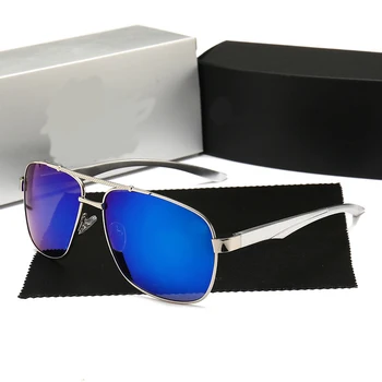 81046 Saulesbrilles Vīriešiem Polarizatoru Classic Sakausējuma Rāmis Retro Brilles Modes Vīrieši brilles UV400 Gafas De Sol Āra Vadītāja