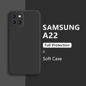 Šķidruma Silikona Case For Samsung A22 A82 5G A32 4G M51 Pilna Aizsargs Case For Samsung S21 FE S20 Ultra Plus Quantum 2 Vāciņš