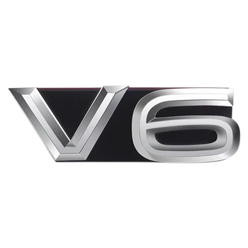 Auto Produktus, Emblēmu V6 Grils Ielīmi -VW TERAMONT PHIDEON ARTEON OTAN PAT TOUAREG TIGUANL VW V6 Uzlīme