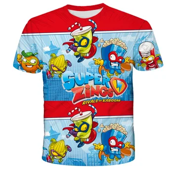 Superzings T Krekls Bērniem Vasaras Apģērbu ar Īsām Piedurknēm O-veida kakla T Super Zings Tīsas Bērnu Zēniem Bērniem Gadījuma Multiplikācijas filmu Topi, t-veida