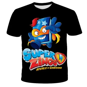 Superzings T Krekls Bērniem Vasaras Apģērbu ar Īsām Piedurknēm O-veida kakla T Super Zings Tīsas Bērnu Zēniem Bērniem Gadījuma Multiplikācijas filmu Topi, t-veida