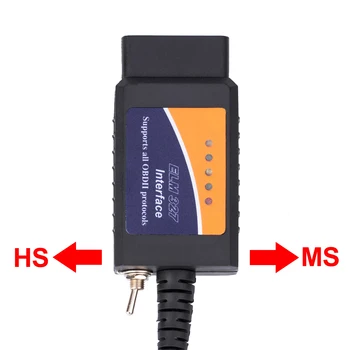 ELM327 USB V1.5 ar Slēdzi OBD2 Skeneris Forscan PIC18F25K80 čipu HS-VAR / MS-VAR Kodu Lasītājs Auto Skeneris
