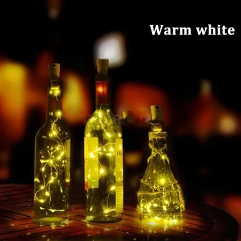 Saules Enerģijas Vara Stieples String Gaismas Korķa Formas LED Vīna Pudeli Fairy Gaismas Nakts Lampas Kāzu Ziemassvētku Puse, Svētku Dekori