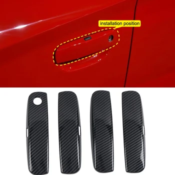 Auto Piederumi Dodge Charger 2011. - 2020. gadam ABS Oglekļa Šķiedras Ārējie Durvju Rokturi Vāka Apdare 4gab