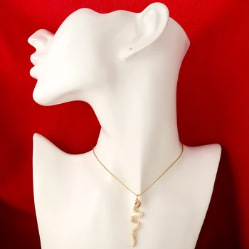 ZHUKOU CZ kristāla, zelta/sudraba krāsu čūska sieviešu kaklarota Valentīna jubilejas dāvanu tiny kaklarota modes Rotaslietas VL76