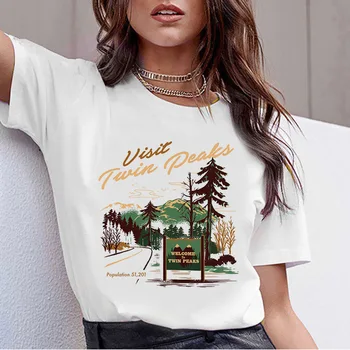 2019 Jauno Twin Peaks T Krekls Sievietēm Vasarā Harajuku Tshirt Sieviešu Twin Peaks Krekls Top Tee Sieviešu Topi, T-krekls