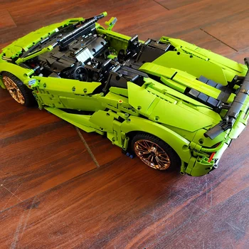 Jaunā Akciju High-Tech RC Super Sporta Auto Ķieģeļi modelis Lamborghinied Huracan Evo Spyder Modelis, Celtniecības Bloki, Rotaļlietas Bērniem Dāvanas