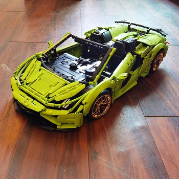 Jaunā Akciju High-Tech RC Super Sporta Auto Ķieģeļi modelis Lamborghinied Huracan Evo Spyder Modelis, Celtniecības Bloki, Rotaļlietas Bērniem Dāvanas
