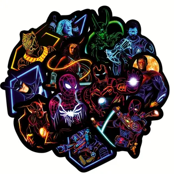 30 Gabali Disney Avengers Uzlīmes Atdzist Marvel Iron Man Zirnekļcilvēka Ūdensizturīgs Klēpjdatoru Ģitāra Ceļojumu Bagāžas Uzlīme Bērns, Meitene, Rotaļlietas