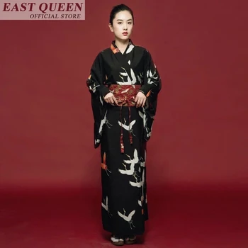 Japāņu kimono elementus tradicionālo japāņu kimono black yukata jaunas izjūtas drēbes obi Japāņu geišas kostīms haori FF607 A