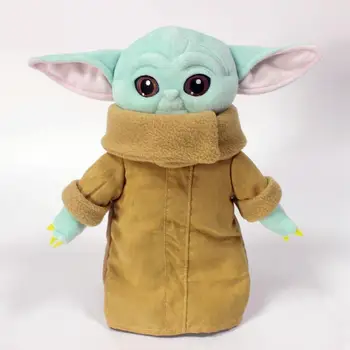 Disney Star Wars Yoda Plīša Rotaļlietas Mandalorian Peluche Grogu Ērti PP Kokvilnas Kawaii Istabas Interjeru Rotaļlietas Bērniem Dāvanas