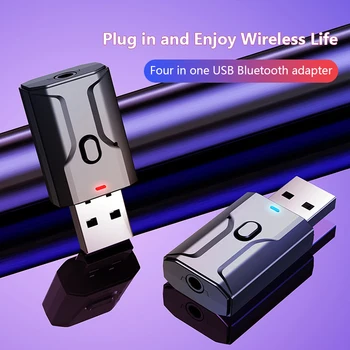 USB Bezvadu Bluetooth 5.0 Uztvērējs Adapteris Mūzikas Skaļruņi 3,5 mm AUX Auto Stereo Audio Adapteri Raidītāju PC TV Austiņas
