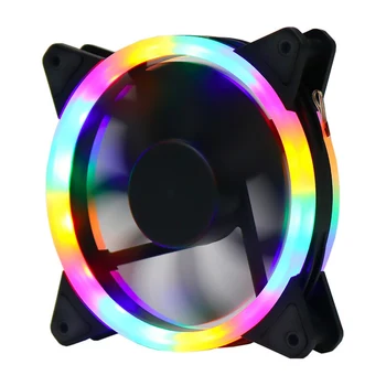 Izslēgt divpusēja Atvēruma LED RGB Gaismas Siltuma Izkliedi PC Gadījumā Dzesēšanas Ventilators