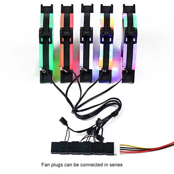 Izslēgt divpusēja Atvēruma LED RGB Gaismas Siltuma Izkliedi PC Gadījumā Dzesēšanas Ventilators