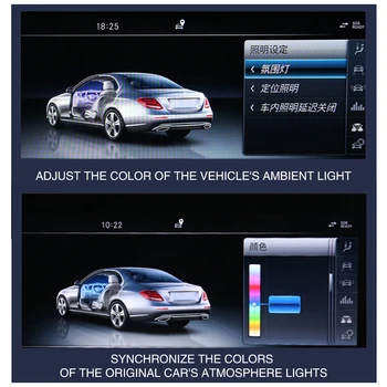 Auto 3D Rotācijas Gaismas Tweeter Benz W213 W205 W177 W222 GLC LED apgaismojuma augsto frekvenču Skaļruņu Audio Taures Rags 3/12/64 Krāsa