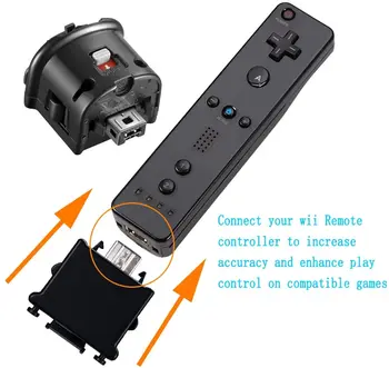 Motion Plus Adapteris Nomaiņa Wii Motion Plus Gamepad Joystic Sensors Paātrinājuma un Nintendo Tālvadības pults Compatibl