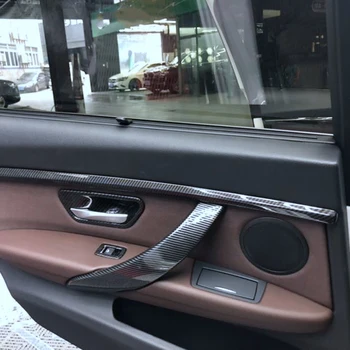 Oglekļa Izskatās Interjerā Durvju Roktura Vāciņš Melns For-BMW 3 Series F30 F31 GT F34 4 Sērijas F36 Jaunas