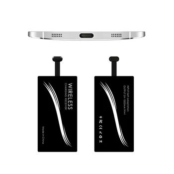 Jaunas Micro USB C Tipa Universālais Ātru Bezvadu Lādētāju un Adapteri Samsung, Huawei IPhone, Android Qi Bezvadu Lādēšanas Uztvērējs