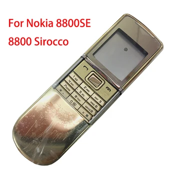 Nokia 8800 Sirocco 8800SE Metāla Pilna Mājokļu 8800 Clasic Metāla Pilna Mājokļu angļu / krievu Tastatūra Akciju Ar Logo