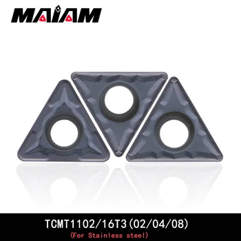 TCMT trīsstūrveida gropējums ielikt TCMT1102 TCMT110202 TCMT110204 TCMT110208 TCMT16T3 TCMT16T304 TCMT16T308 MP ievietot Nerūsējošā