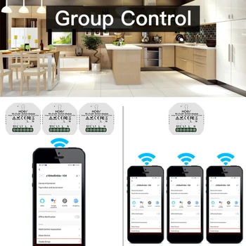 WiFi RF433 Smart Releja Slēdzis Modulis 1 Banda 1/2 Veids Smart Life/Tuya App Tālvadības Touch Kontroli Darbam Ar Alexa, Google Home