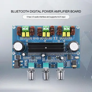 2*50W+100W Bluetooth 5.0 Enerģijas Subwoofer, Pastiprinātājs Valdes TPA3116D2 2.1 Kanālu TPA3116 Audio Stereo Ekvalaizers AUX D Klases Amp
