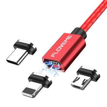 2 3.A Tips Magnētisko USB Kabeli, Ātra Uzlāde C Tips Micro USB Vadu, Kabeļu Magnēts Lādētājs Datu Maksas Mobilā Telefona Kabelis Priekš Iphone