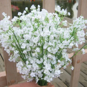 Mākslīgie Ziedi Viltus Ziedu Auduma Zieds Balts Gypsophila Kāzu Pušķi Mājas Apdare Vienošanās Dekoru Piederumi