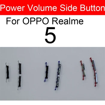 Power On / Off & Sējums Augšu / uz Leju Sānu Pogas Flex Kabelis OPPO Realme 1 3 5 7 7i Pro Power Apjoms, Sānu Taustiņš Rezerves Daļas