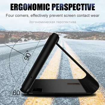 Poco pro x3 nfc Smart Mirror Phone Gadījumā xiaomi poco pro x3 flip case cover fundas xiomi poko x3 pro x 3 3pro pasaules versija