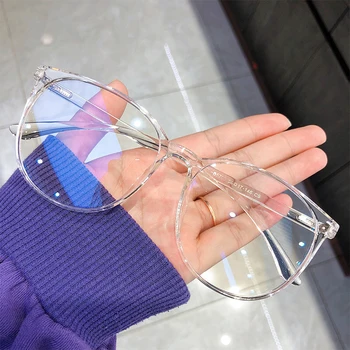 Vintage Lielizmēra Kvadrātveida Brilles Sievietēm Luksusa Zīmolu Liels Rāmis Saule Pārredzamu Blue Ray Blue Ray, Datoru Modes Sieviešu Brilles
